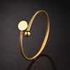 Classic Style Star Flower Stainless Steel Plating 18k Gold Plated Cuff Bracelets