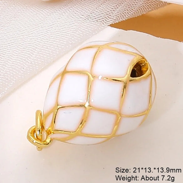 Classic Style Streetwear Geometric Moon Heart Shape 18k Gold Plated Zircon Copper Wholesale Charms