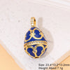 Classic Style Streetwear Geometric Moon Heart Shape 18k Gold Plated Zircon Copper Wholesale Charms