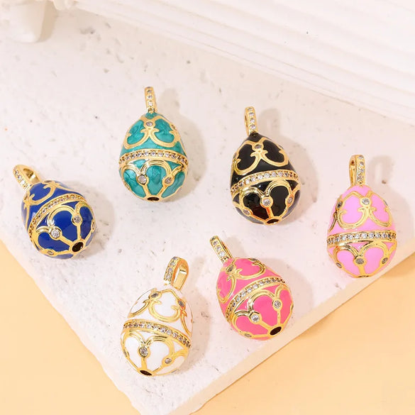 Classic Style Streetwear Geometric Moon Heart Shape 18k Gold Plated Zircon Copper Wholesale Charms