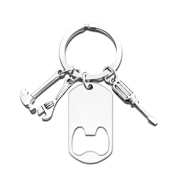 Classic Style Wrench Customization Laser Engraving Screwdriver 201 Stainless Steel Plating Unisex Bag Pendant Keychain