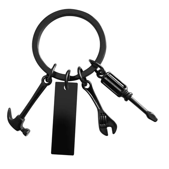 Classic Style Wrench Customization Laser Engraving Screwdriver 201 Stainless Steel Plating Unisex Bag Pendant Keychain