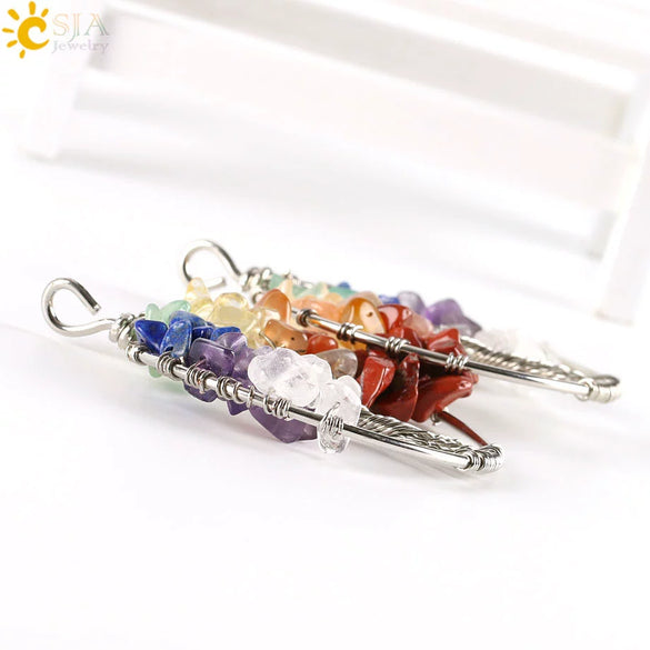 Classic Tree Pendant Necklace With Natural Semi Precious Stone Gravel Hand Woven Rope Chain Minimalist Jewelry
