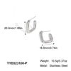 Classic U Shaped Fashion Retro Simple Non Fading Stainless Steel Women's Earrings With Pvd Furnace Vacuum Real Gold Plating