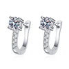 Classic U Shaped 925 Silver Moissanite Women Earrings With Electroplating