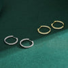 Classic Women's S925 Sterling Silver Geometric Earrings With Micro Inlay Light Luxury Ear Buckle Silver Jewelry