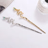 Classical Snake Metal Plating Inlay Artificial Diamond Hairpin