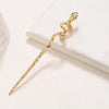 Classical Snake Metal Plating Inlay Artificial Diamond Hairpin