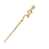 Classical Snake Metal Plating Inlay Artificial Diamond Hairpin