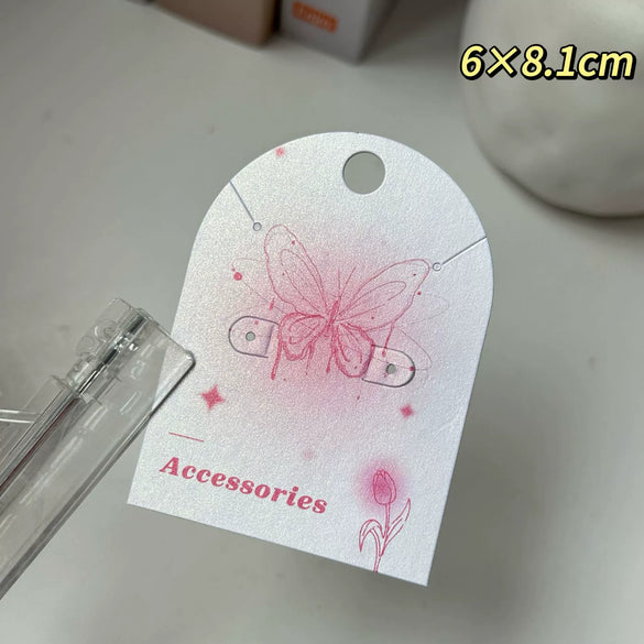 Classy Jewelry Storage Display Card For Pearl Earrings Hairpin Ring With Hot Stamping Logo Made Of Paper Cardboard