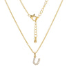 Clavicle Necklace Ecofriendly Brass With Letters Numbers Text Pattern And Diamond Styling