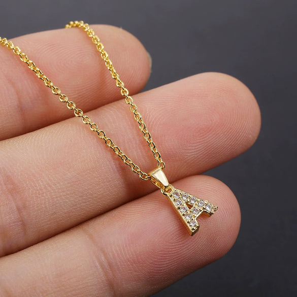 Clavicle Necklace Ecofriendly Brass With Letters Numbers Text Pattern And Diamond Styling