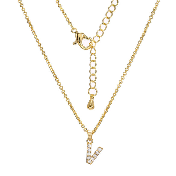 Clavicle Necklace Ecofriendly Brass With Letters Numbers Text Pattern And Diamond Styling