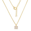 Clavicle Necklace Ecofriendly Brass With Letters Numbers Text Pattern And Diamond Styling