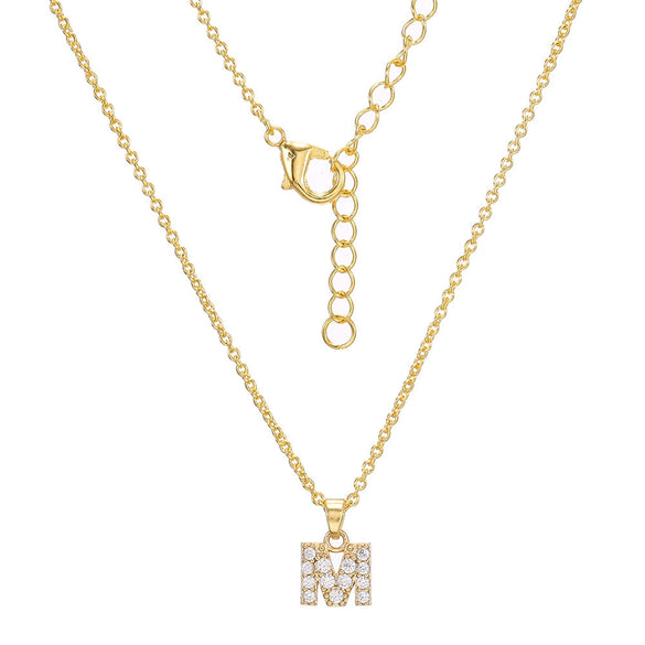 Clavicle Necklace Ecofriendly Brass With Letters Numbers Text Pattern And Diamond Styling