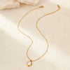 Clavicle Necklace Geometric White Shellfish Titanium Steel Electroplated Pendant Necklace