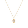 Clavicle Necklace Geometric White Shellfish Titanium Steel Electroplated Pendant Necklace