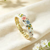 Cloisonné Butterfly And Flower Bracelet With Retro Painted Floral Motifs Decorative Jewelry Accessory