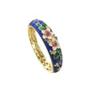 Cloisonné Butterfly And Flower Bracelet With Retro Painted Floral Motifs Decorative Jewelry Accessory