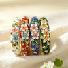 Cloisonné Butterfly And Flower Bracelet With Retro Painted Floral Motifs Decorative Jewelry Accessory