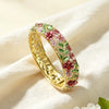 Cloisonné Enamel Bracelet With Openwork Floral Branches And Leaves Elegant Botanical Jewelry Accessory