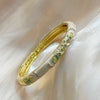 Cloisonné Enamel Openwork Oval Bangle Bracelet With Plated Finish For Elegant Decorative Jewelry