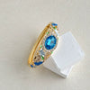 Cloisonné Filigree Openwork Bracelet With Enamel Floral Design And Diamondencrusted Details Plated Fashion Jewelry Accessory