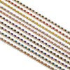 Clothing Accessories Stainless Steel Crystal Pearl Claw Chain Square Electroplated Jewelry Chain