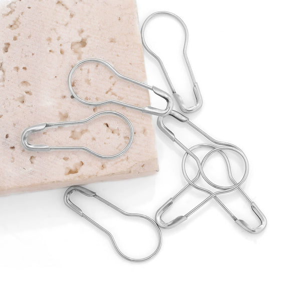 Clothing Tag Pin Stainless Steel Gourd Shaped And Pear Shaped Electroplated