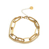 Cold Style Fashion Thick Chain Titanium Steel Bracelet With Geometric Design And Electroplating Treatment For Women