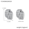 Cold Style Multilayer Cross Titanium Steel Geometric Earrings With Electroplating