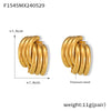 Cold Style Multilayer Cross Titanium Steel Geometric Earrings With Electroplating