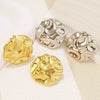 Cold Style Wave Pleated Electroplated Stainless Steel Earrings For Women