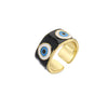 Hecheng Ornament Colorful Oil Necklace Eye Ring Devil'S Eye Opening Ring Adjustable Ornament
