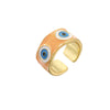 Hecheng Ornament Colorful Oil Necklace Eye Ring Devil'S Eye Opening Ring Adjustable Ornament