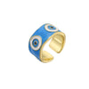 Hecheng Ornament Colorful Oil Necklace Eye Ring Devil'S Eye Opening Ring Adjustable Ornament