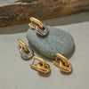 Color Matching Earrings Stainless Steel Geometric Electroplated Jewelry For Women