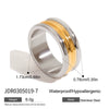 Color Matching Ring Titanium Steel Non Fading Women's Jewelry With Geometric Shape And Electroplating Process