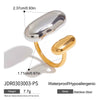 Color Matching Ring Titanium Steel Non Fading Women's Jewelry With Geometric Shape And Electroplating Process