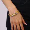 Color Matching Titanium Steel Electroplated Bracelet High End Hand Jewelry