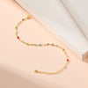 Color Zircon Adjustable Gold-Plated Anklet Wholesale Gooddiy