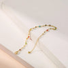 Color Zircon Adjustable Gold-Plated Anklet Wholesale Gooddiy