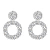 Colored Diamond Earrings Alloy Geometric Style Trendy Women's Multi Layer Exaggerated
