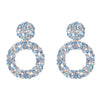 Colored Diamond Earrings Alloy Geometric Style Trendy Women's Multi Layer Exaggerated