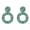 Colored Diamond Earrings Alloy Geometric Style Trendy Women's Multi Layer Exaggerated