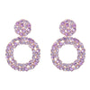 Colored Diamond Earrings Alloy Geometric Style Trendy Women's Multi Layer Exaggerated
