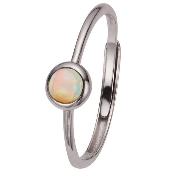 Colored Gemstone Ring Women's S925 Sterling Silver Geometric Princess Style Set With Gemstones