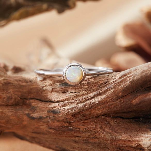 Colored Gemstone Ring Women's S925 Sterling Silver Geometric Princess Style Set With Gemstones