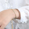Colored Glaze Craft Titanium Steel Necklace Bracelet Suit Electroplated O Chain Fashion Geometric Unisex