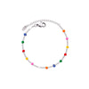 Colored Glaze Craft Titanium Steel Necklace Bracelet Suit Electroplated O Chain Fashion Geometric Unisex